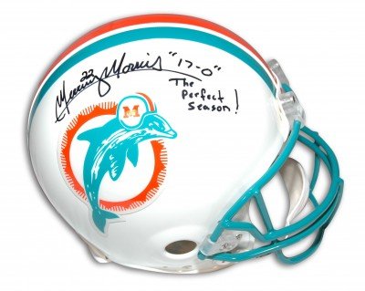 Mercury Morris Autographed/Hand Signed Miami Dolphins Throwback Full Size Proline Helmet with Perfec