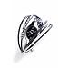 Opex - 2341F1 - Filante - Montre Femme - Quartz Analogique - Cadran Noir - Bracelet Cuir Noir/Blanc