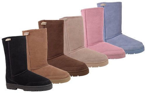 Bearpaw Womens Suede & Shearling 10