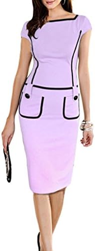 PARICI Women's Vintage Business Party Package Hip Dress Bodycon Pencil Dresses