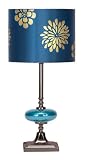Set of Two Exquisite Metal Glass Decorative Table Lamps