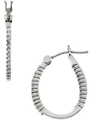 Platinum Diamond Hoop Earrings - 0.25 Ct. -- LIFETIME WARRANTY