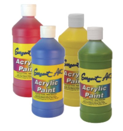 All Purpose Craft Acrylic Paint Half Quart Set of 9 Colors 16 Oz