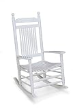 Jack Post KN-22W Knollwood Classic Wood Rocking Chair, Gloss White