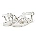 DREAM PAIRS Serena C BOBO-1 Girl's Summer Rhinestones Thong Ankle Strap Flat Sandals