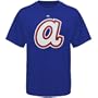Majestic Atlanta Braves Royal Blue Cooperstown Collection Team Logo T-shirt