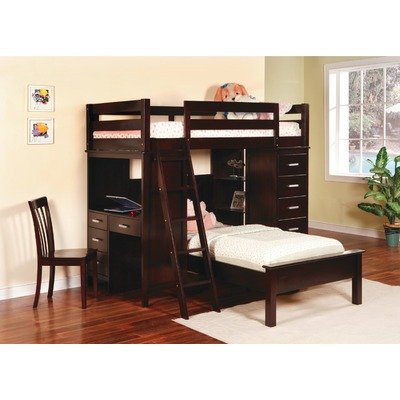 Depoe Bay Workstation Twin/Twin in Cappuccino