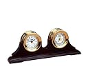 Weems & Plath Commodore's Quartz Clock and Barometer Set