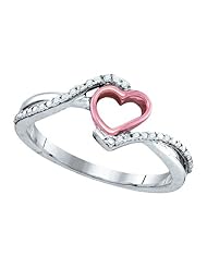 0.07CTW DIAMOND HEART RING