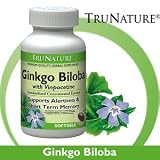 TruNature Ginkgo Biloba 120 mg with Vinpocetine - 300 Softgels