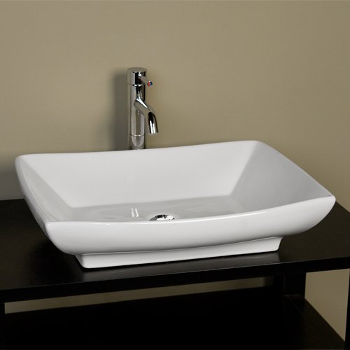Mollie Rectangular Vessel Sink - Biscuit