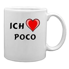 Keramische Tasse mit Ich liebe Poco Schrift