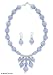 Pearl and blue lace agate jewelry set, 'Amazing in Blue' 0.5 W 16.5 L