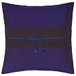 Decorative Handmade Cobalt Blue & Black Thai Silk Cushion Cover / Pillow Sham