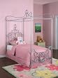 Powell 374-106 Princess Rebecca Sparkle Silver Canopy Twin Size Bed -P01 frame sold separately