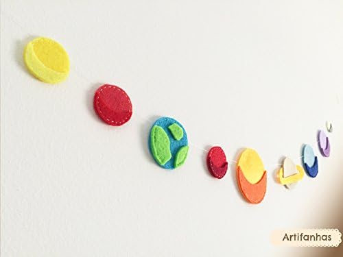 Planets Felt Garland