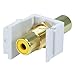 Monoprice 106549 Modular RCA Coupler Keystone Jack - White With Yellow Center