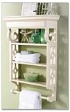 Greenwich Petite Wall Hutch With Towel Bar - Antique White