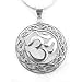 Om Hindu and Celtic Knot Sterling Silver Charm Pendant