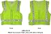 Mesh Surveyors Vest Lime with Silver Stripes - Large