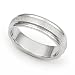 14k White Gold 5mm Engine Turned Wedding Band Ring