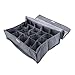 Neewer® 20 Cell Bamboo Charcoal Underwear Ties Socks Drawer Closet Organizer Storage Box (Blue, Pink, Gray)