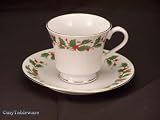  : CHINA PEARL FINE CHINA NOEL BROWN B/S CUPS & SAUCERS