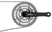 Shimano FC-M952-4 XTR Chainring 46T x 112mm 4-Arm Pewter