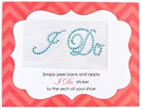 Wedding Rhinestone I Do Shoe Applique Stickers - Blue