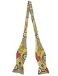 Woven Bowtie - Tan, Red & Royal