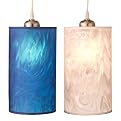 Slim Pendant Hanging Lamp with Vinyl Moire Shade