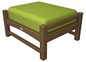 Trex Outdoor Furniture Rockport Club Tree House Ottoman with Macaw Sunbrella Cushion