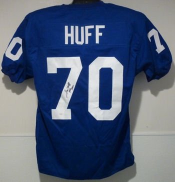 Sam Huff Autographed/Hand Signed New York Giants Size XL Jersey w/HOF 82