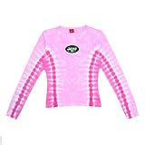 New York Jets Juniors Pink Long Sleeve Logo T-shirt