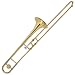 Mendini MTB-L Lacquer B Flat Tenor Slide Trombone, Gold