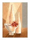 2 Vases And A Bowl Still Life Art Poster Print by Renda Brook, 24x32