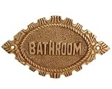 Oval Bathroom Sign Brass