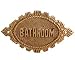 Oval Bathroom Sign Brass