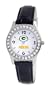 NFL Women's PK20017 Green Bay Packers "Game Day Dazzler" Black Leather Watch