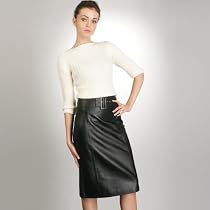 Phistic Women's Lambskin Leather Pencil Skirt