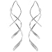 Sterling Silver Modern Twist Earrings