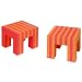 EVA Foam Stool(Purchase in Sets of 2)- 1 in Orange/Red, 1 in Red/Orange