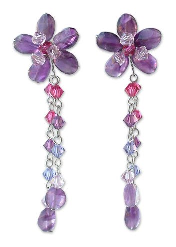 Amethyst earrings Blossom Bounty 3 W