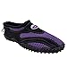 Women's Wave Water Shoes Pool Beach Aqua Socks, Pool , Beach (Black Purple-S1185L) 7 US