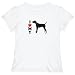 T-Shirt Woman White " I Love My Treeing Walker Coonhound Silhouette " Dog