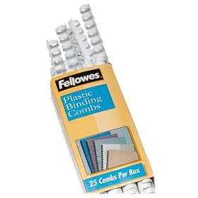 Fellowes 5 8in White Binding Combs (25 Pack) by Fellowes