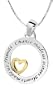 Sterling Silver "Chance Made Us Sisters Hearts Made Us Friends" "Two-Tone" Pendant, 18"