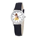 Disney Womens D079S005 Belle Black Leather Str