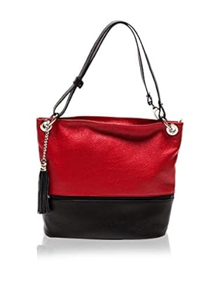 Anna Luchini Bolso asa al hombro Tote (Rojo / Negro)