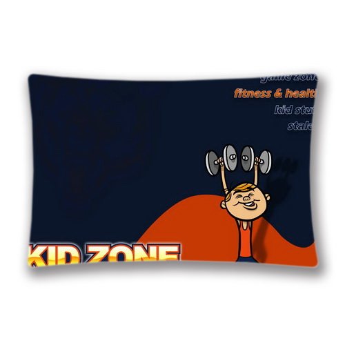 Generic Decorative Throw Pillow Case Cushion Cover NFL Kidzone Fitness 20"x30" (Twin Sides)